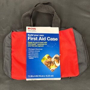 CVS Health Red and Black First Aid Case Build Your Own First Aid Case empty bag